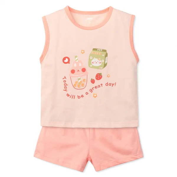 Bộ bé gái áo sát nách quần ngắn Animo easy (1-4Y) TX0625028