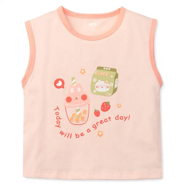 Bộ bé gái áo sát nách quần ngắn Animo easy (1-4Y) TX0625028