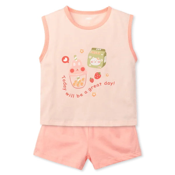 Bộ bé gái áo sát nách quần ngắn Animo easy (1-4Y) TX0625028