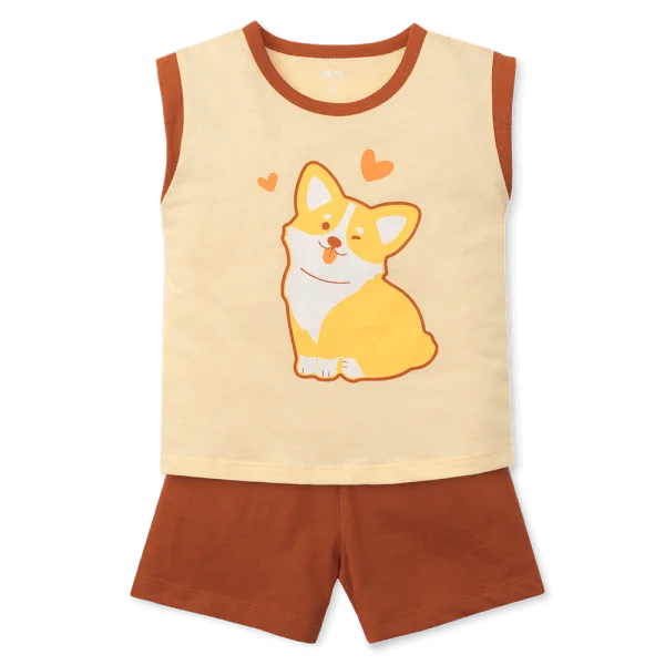 Bộ bé gái áo sát nách quần ngắn Animo easy (1-4Y) LU0625015