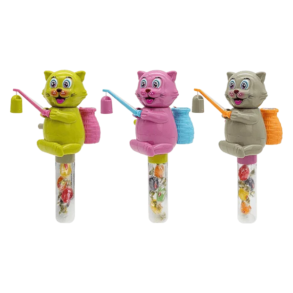 Kẹo cứng hương trái cây Minik Bonbon 9g - hình con mèo câu cá