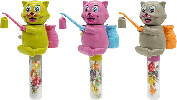 Kẹo cứng hương trái cây Minik Bonbon 9g - hình con mèo câu cá