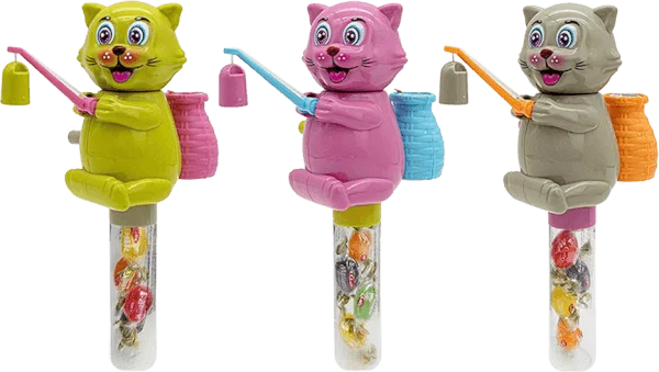 Kẹo cứng hương trái cây Minik Bonbon 9g - hình con mèo câu cá