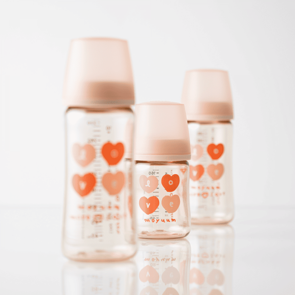 Bình sữa Moyuum thế hệ 3 PPSU 170ml (trái tim hồng)