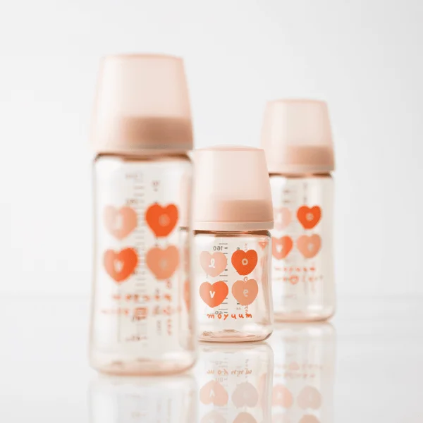 Bình sữa Moyuum thế hệ 3 PPSU 170ml (trái tim hồng)