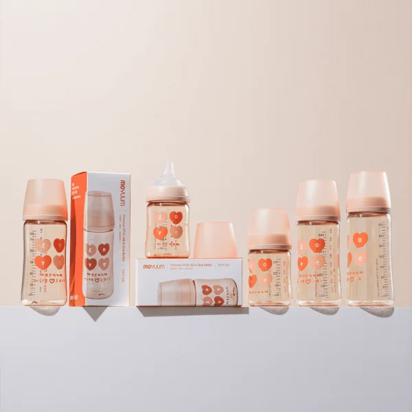 Bình sữa Moyuum thế hệ 3 PPSU 170ml (trái tim hồng)