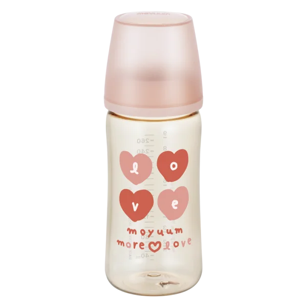 Bình sữa Moyuum thế hệ 3 PPSU 270ml (trái tim hồng)