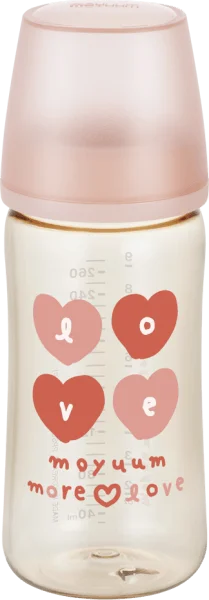 Bình sữa Moyuum thế hệ 3 PPSU 270ml (trái tim hồng)