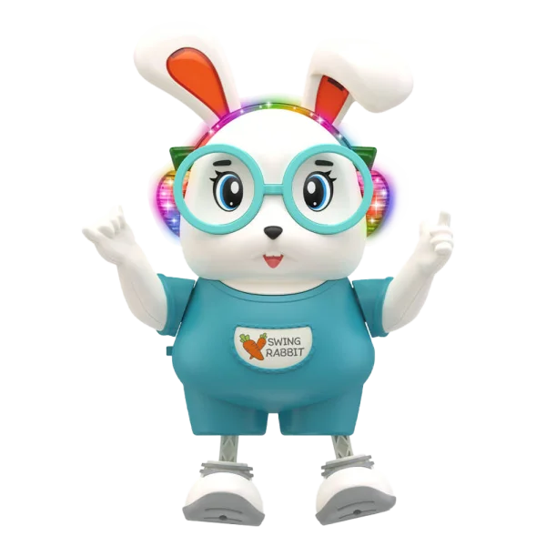Chú thỏ đeo kính phát nhạc nhảy múa vui nhộn YN620472 C502 (Xanh dương)