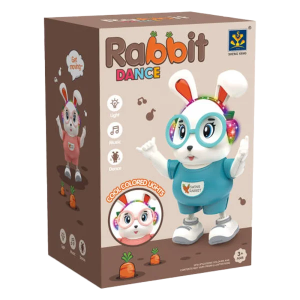 Chú thỏ đeo kính phát nhạc nhảy múa vui nhộn YN620472 C502 (Xanh dương)
