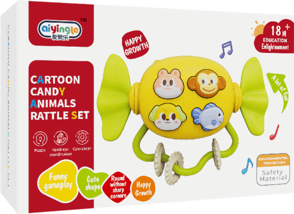 Đồ chơi phát nhạc hình kẹo và mô phỏng tiếng động vật HW24155370 C504 (Vàng)