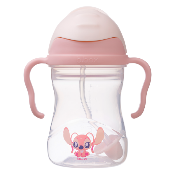 Bình nước 360 độ cho bé tập uống nước Bbox 240ml (Hồng, stitch)