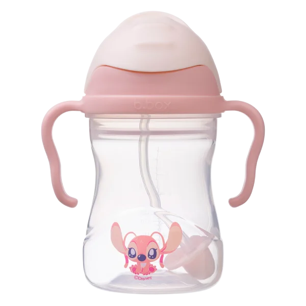 Bình nước 360 độ cho bé tập uống nước Bbox 240ml (Hồng, stitch)