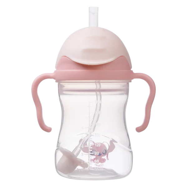 Bình nước 360 độ cho bé tập uống nước Bbox 240ml (Hồng, stitch)
