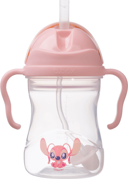 Bình nước 360 độ cho bé tập uống nước Bbox 240ml (Hồng, stitch)