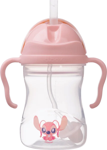 Bình nước 360 độ cho bé tập uống nước Bbox 240ml (Hồng, stitch)