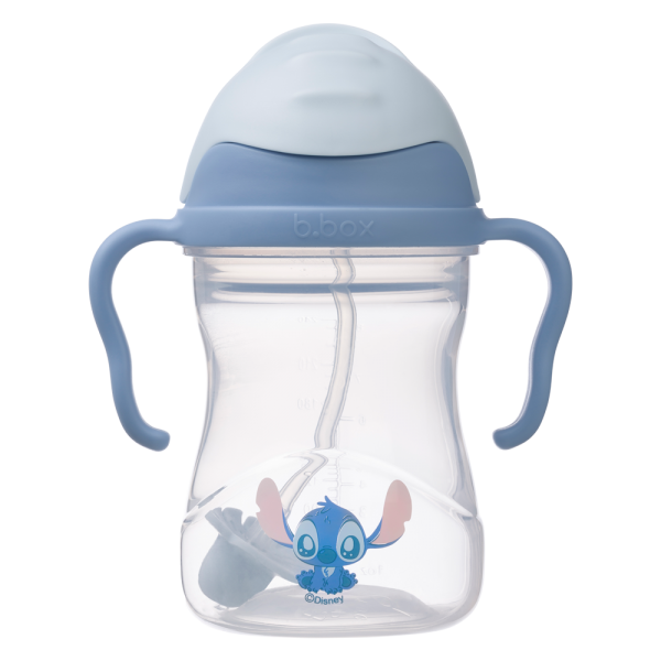 Bình nước 360 độ cho bé tập uống nước Bbox 240ml (Xanh dương, stitch)