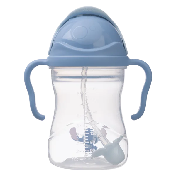 Bình nước 360 độ cho bé tập uống nước Bbox 240ml (Xanh dương, stitch)