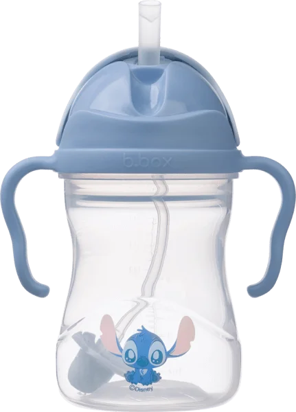 Bình nước 360 độ cho bé tập uống nước Bbox 240ml (Xanh dương, stitch)