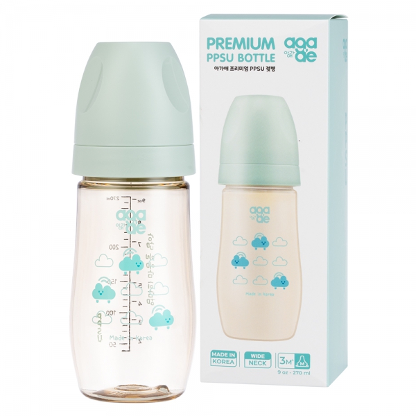 Bình sữa PPSU Aga-ae cao cấp 270ml (mây xanh)