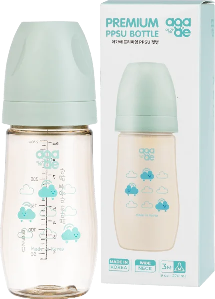 Combo 2 Bình sữa PPSU Aga-ae cao cấp 270ml (mây xanh)
