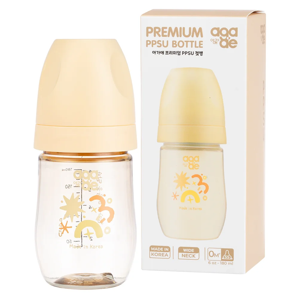 Combo 2 Bình sữa PPSU Aga-ae cao cấp 180ml (nắng mai)