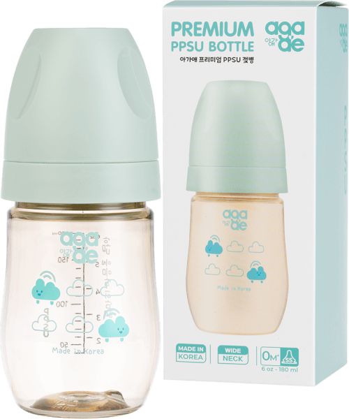 Combo 2 bình sữa PPSU Aga-ae: 180ml (mây xanh) và  270ml (nắng mai)