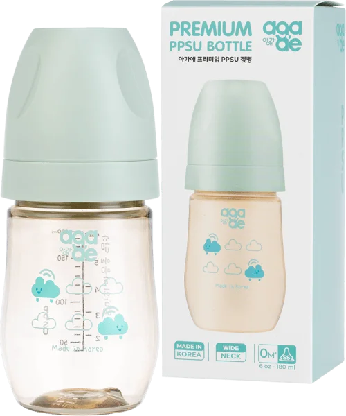 Combo 2 Bình sữa PPSU Aga-ae cao cấp 180ml (mây xanh)