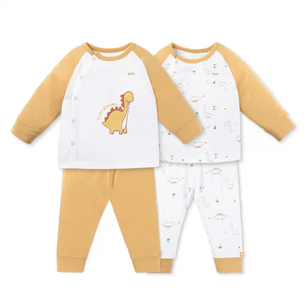 Set 2 bộ modal kháng khuẩn dài Animo VD0325030 (0-24M,Vàng-trắng,TT06)