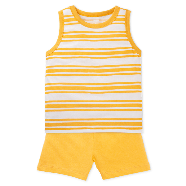 Bộ bé trai sát nách Animo Easy HN0725012 (1-4Y,Trắng-vàng,TT03)