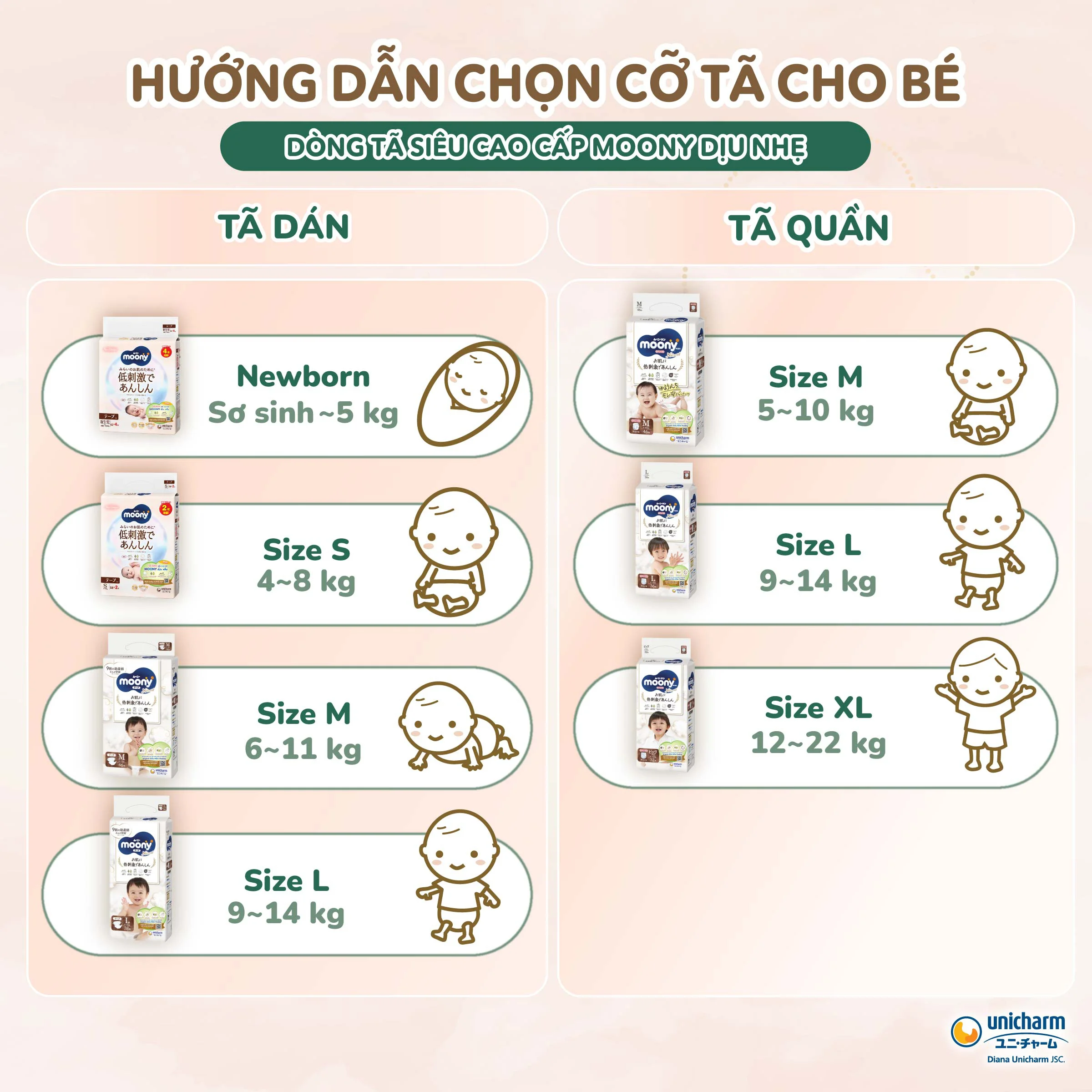 Tã dán Moony Natural/Moony Dịu nhẹ (L, 38 miếng) (giao bao bì ngẫu nhiên)