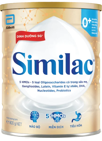 Sữa Similac 0+ 800g (0-12 tháng) (Bao bì cũ: 850g - Giao bao bì ngẫu nhiên)