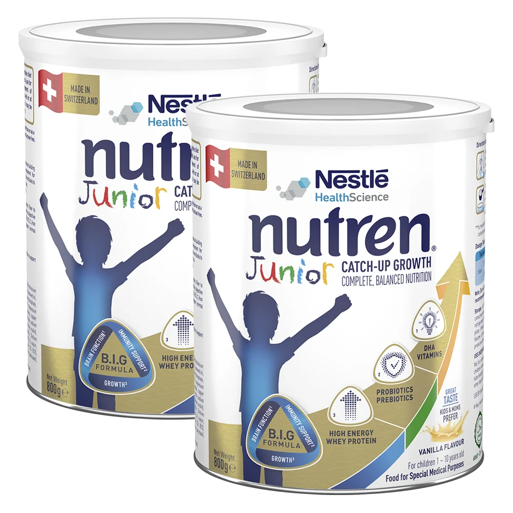 Combo 2 lon Thực phẩm dinh dưỡng y học Nutren JUNIOR 800g (1-10 tuổi)