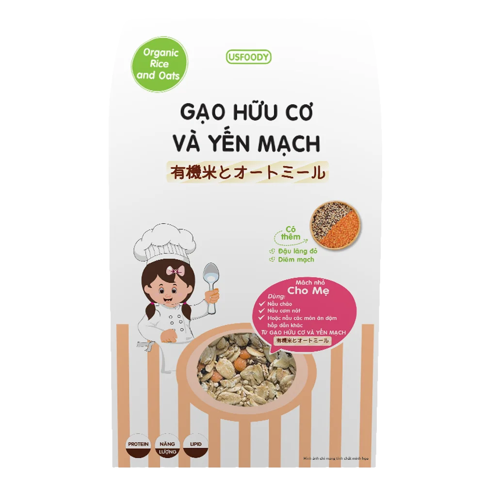 Gạo hữu cơ và yến mạch 500g