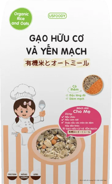 Gạo hữu cơ và yến mạch 500g