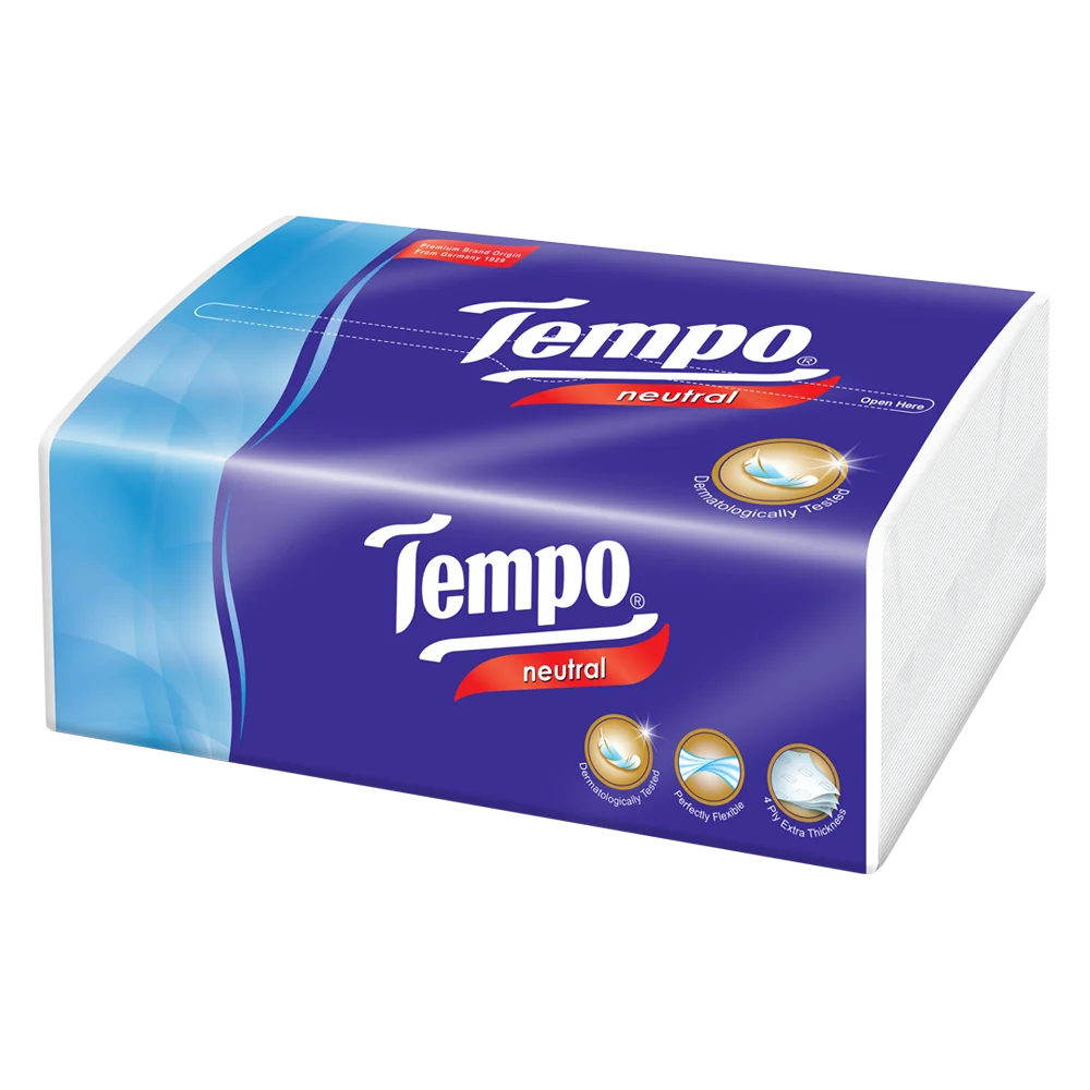 Khăn giấy rút 4 lớp Tempo Không mùi bịch 90 tờ