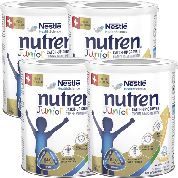 Combo 4 lon Thực phẩm dinh dưỡng y học Nutren JUNIOR 800g (1-10 tuổi)
