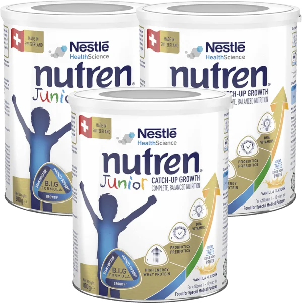 Combo 3 lon Thực phẩm dinh dưỡng y học Nutren JUNIOR 800g (1-10 tuổi)