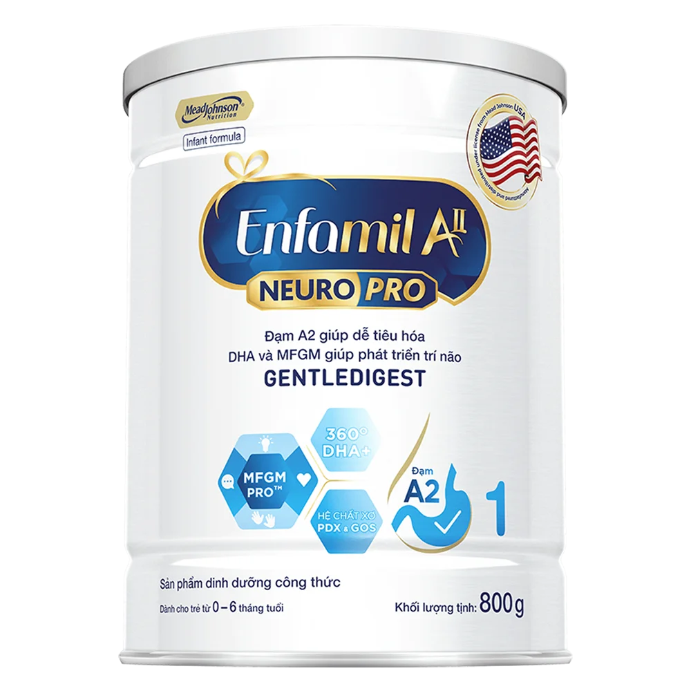 Sữa Enfamil A2 NeuroPro số 1 800g (Infant Formula, 0 - 6 tháng)
