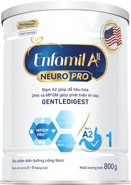 Sữa Enfamil A2 NeuroPro số 1 800g (Infant Formula, 0 - 6 tháng)