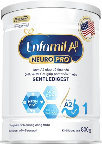 Sữa Enfamil A2 NeuroPro số 1 800g (Infant Formula, 0 - 6 tháng)