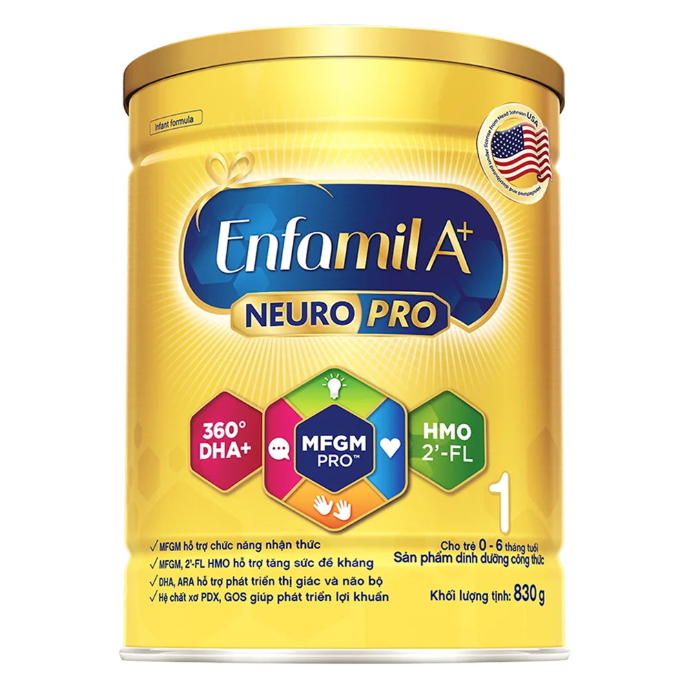 Sữa Enfamil A+ số 1 830g (0-6 tháng) 2Flex