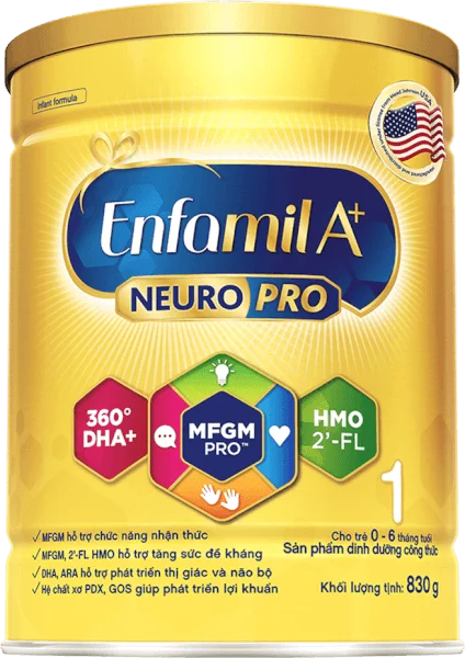 Sữa Enfamil A+ số 1 830g (0-6 tháng) 2Flex