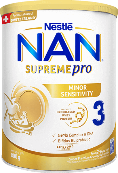 Sữa NAN SUPREME PRO số 3 800g (2-6 tuổi) (giao bao bì ngẫu nhiên)