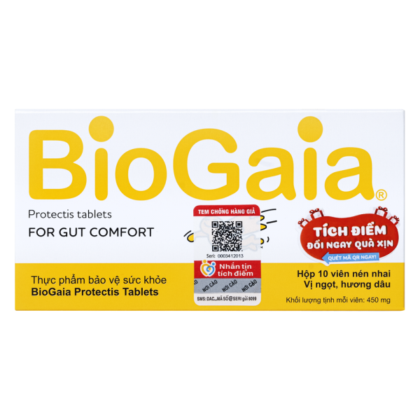 Men vi sinh dạng viên nhai Biogaia