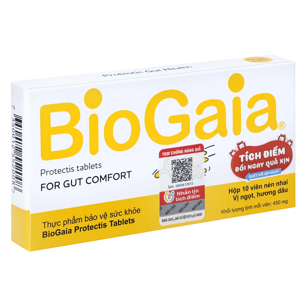 Men vi sinh dạng viên nhai Biogaia