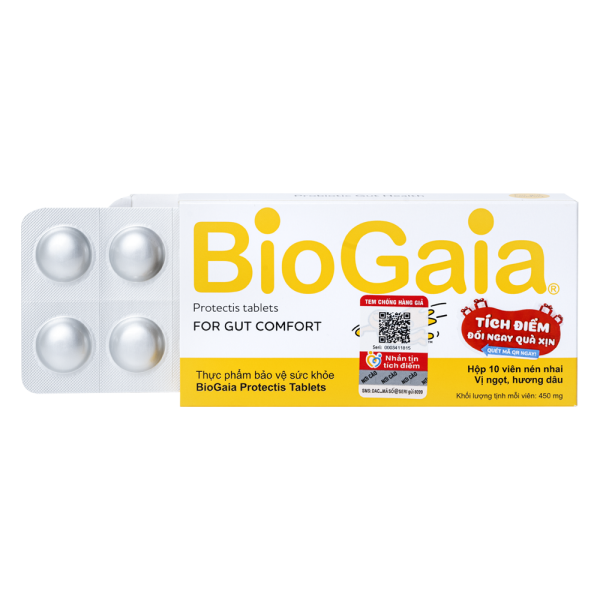 Men vi sinh dạng viên nhai Biogaia