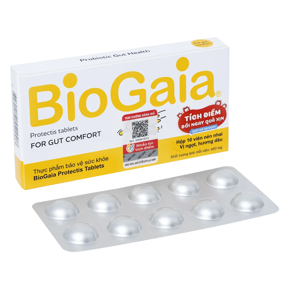 Men vi sinh dạng viên nhai Biogaia