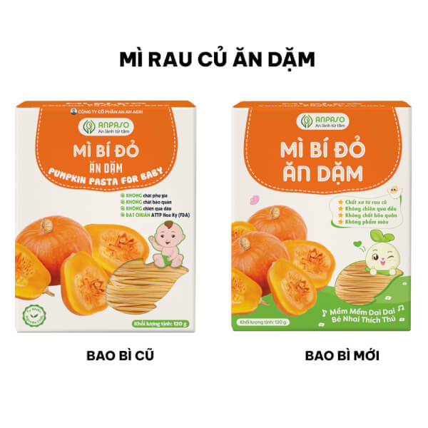 Mì bí đỏ ăn dặm cho bé Anpaso 120g