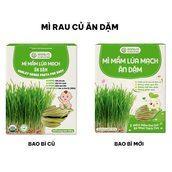 Mì mầm lúa mạch ăn dặm cho bé Anpaso 120g